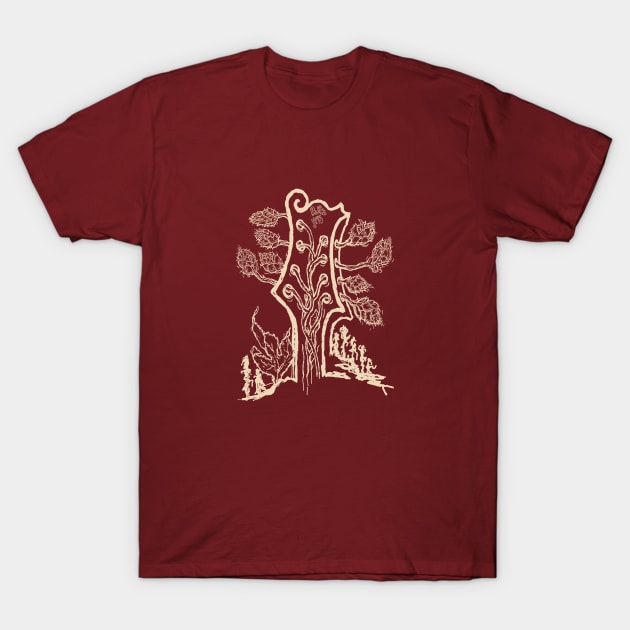 Pick'N Hops (tan) T-Shirt by katgaddis